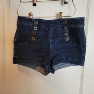 Dark blue sailor Jean shorts